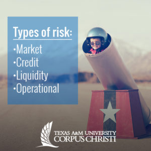 Types of risk include market, credit, liquidity and operational