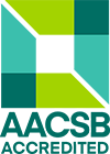 AACSB Accredited logo - the Association to Advance Collegiate Schools of Business
