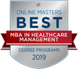 2019 Online Masters Best MBA in Healthcare Management award